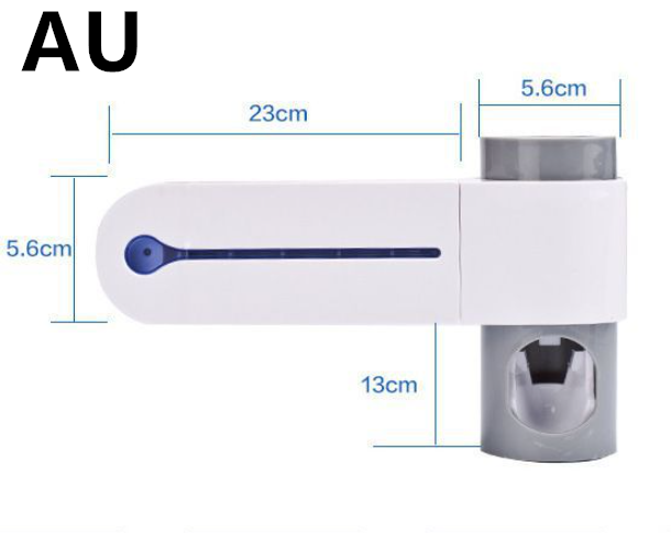 2-in-1 UV Tandenborstelhouder met Desinfectie en Automatische Tandpastahouder – Complete Set voor Tandenborstel Reiniging en Hygiëne - PrizQ