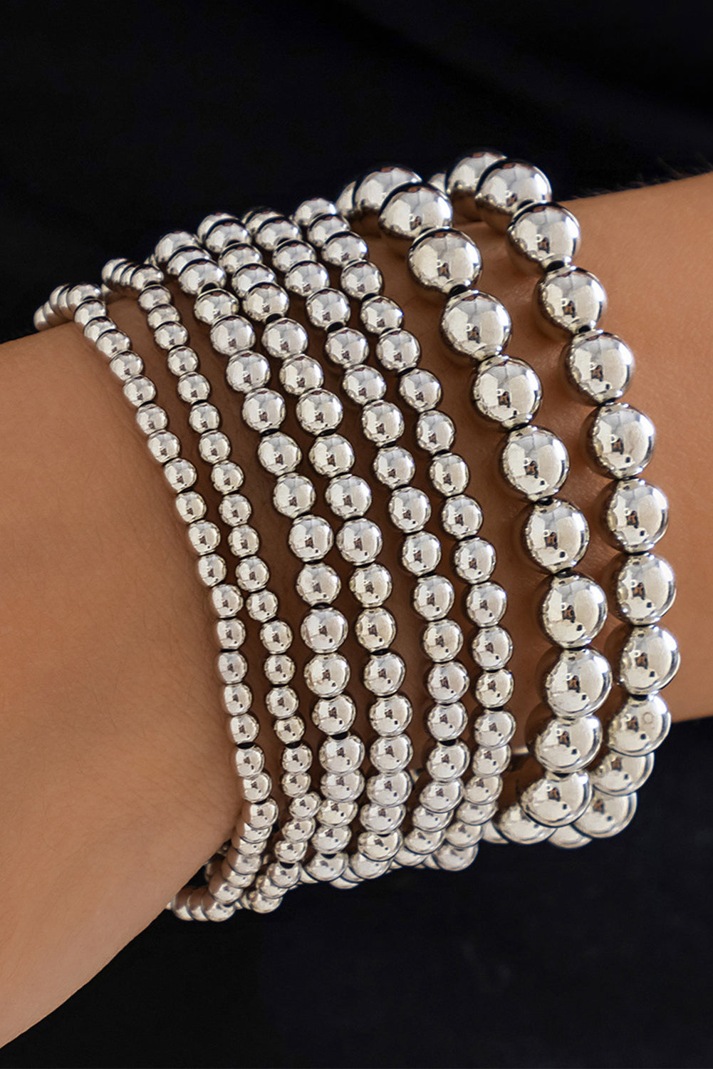 Zilverkleur kralenarmband - PrizQ