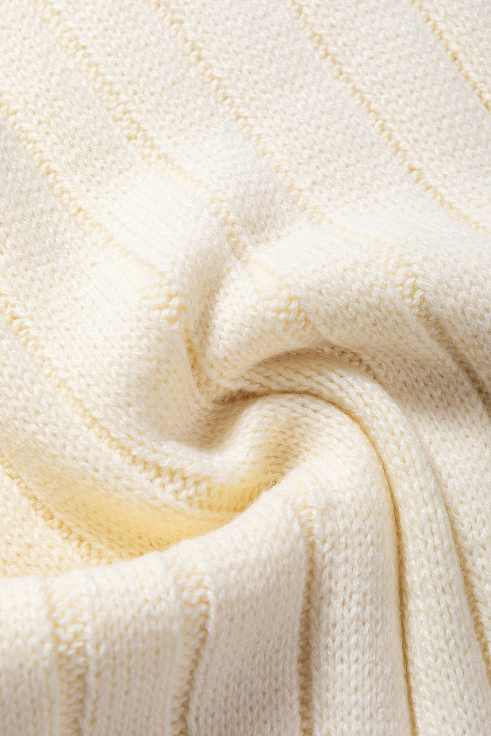 Oatmeal Cable Knit High Neck Sweater Vest - PrizQ
