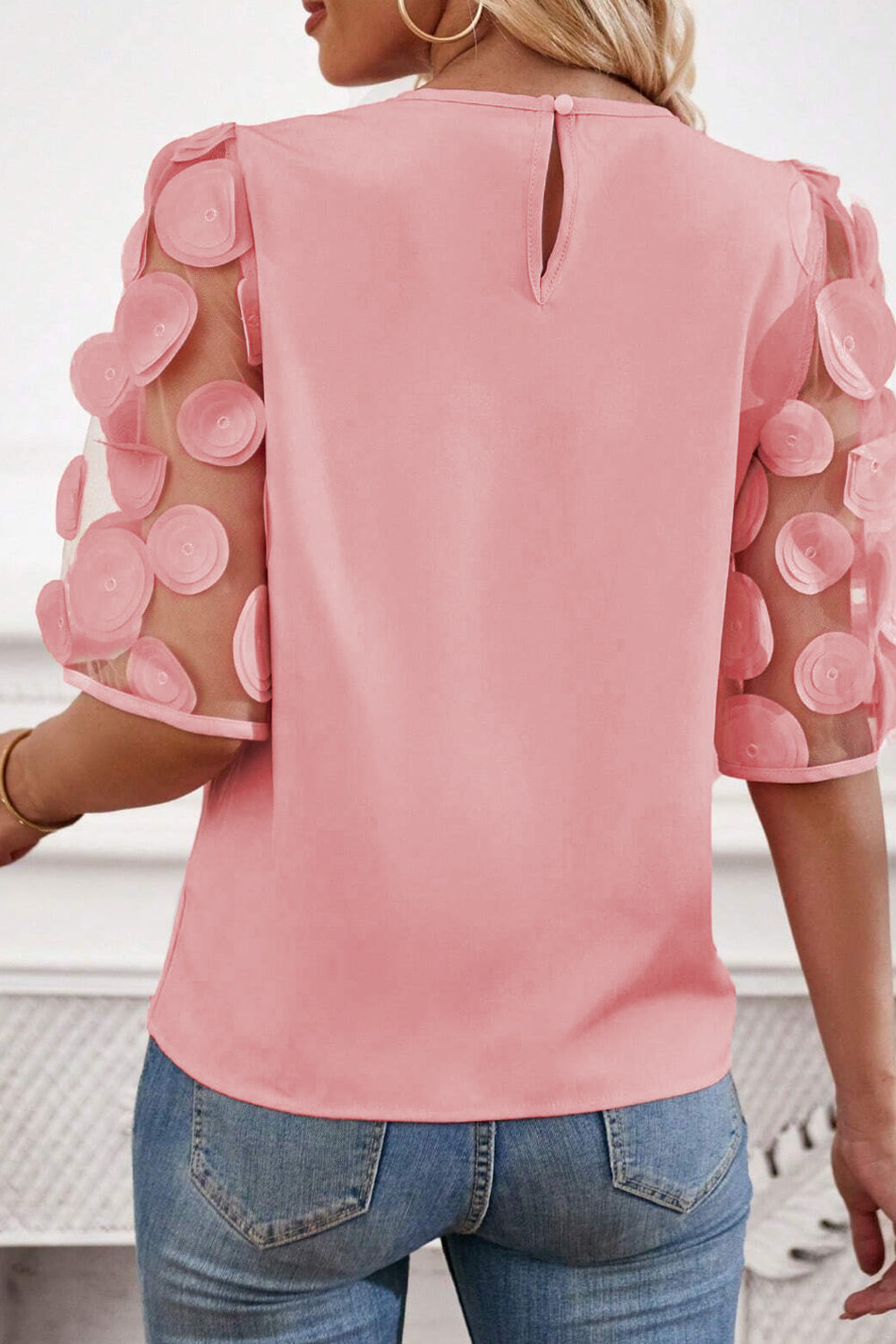 Roze mesh blouse - PrizQ