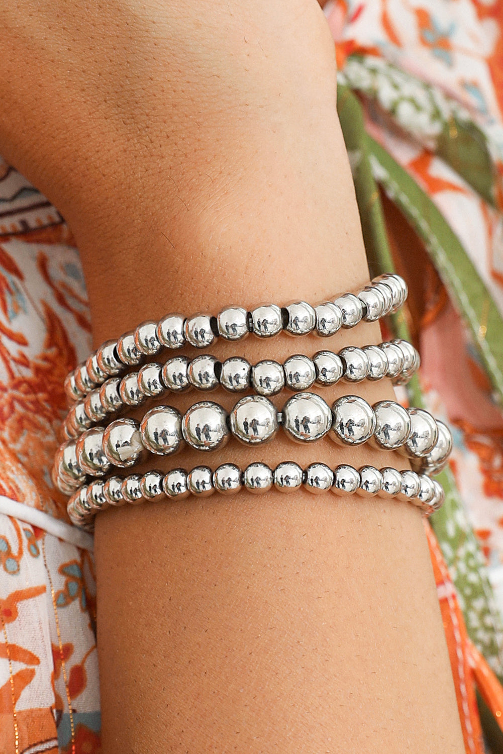 Zilverkleur kralenarmband - PrizQ