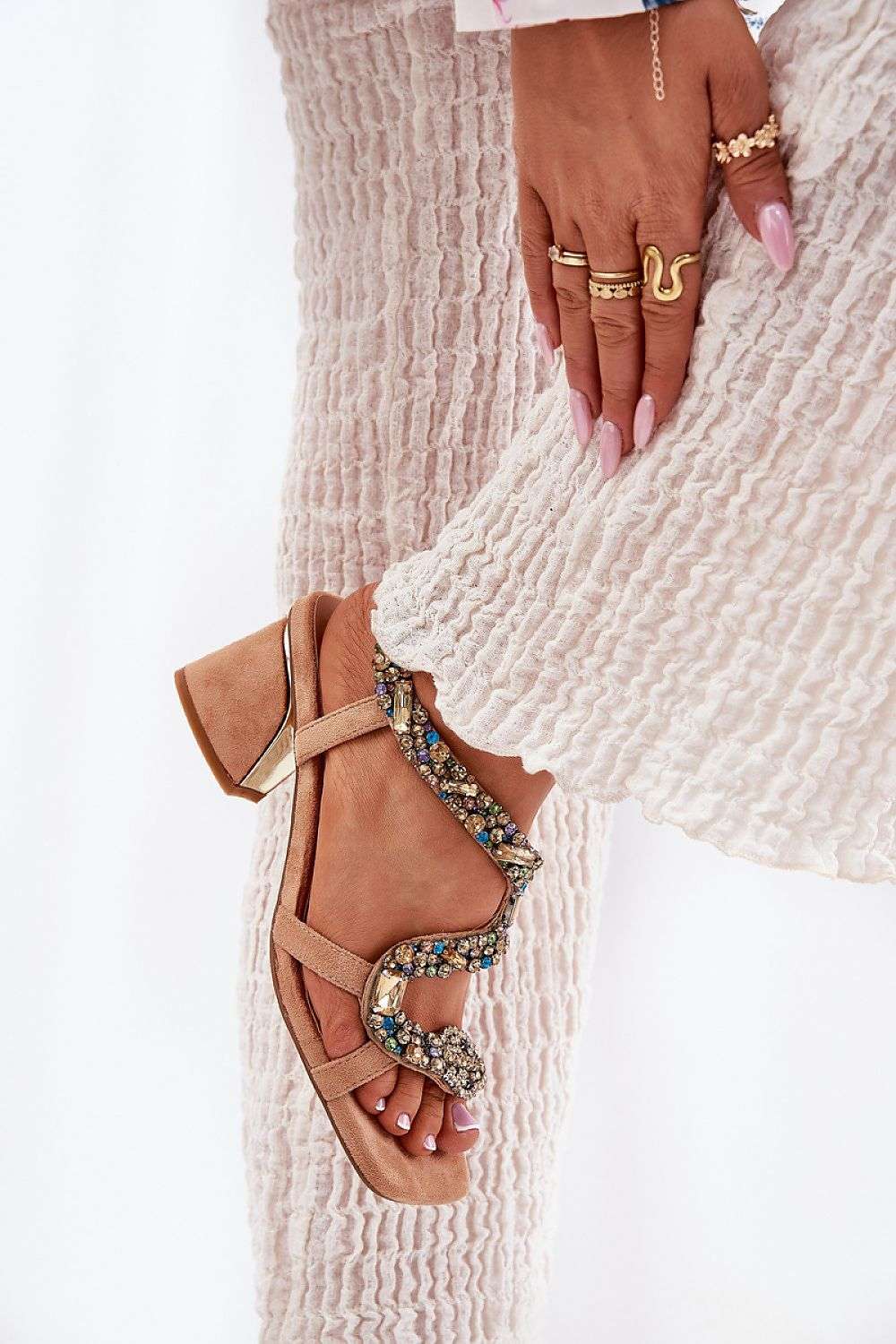 sandalen op hak model 212356 Step in style