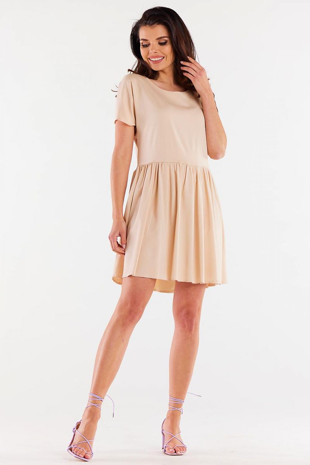 Stijlvolle Jurk met Ruches model 196610 – Perfect voor Elke Gelegenheid - PrizQ