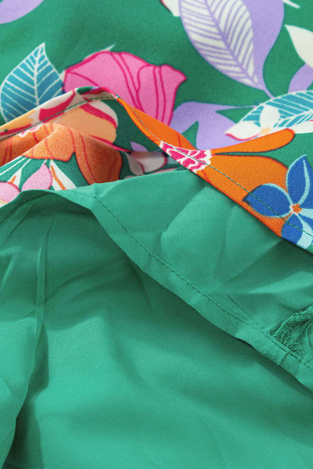 Roze mouwloze maxi-jurk met bloemenprint en ruches - PrizQ