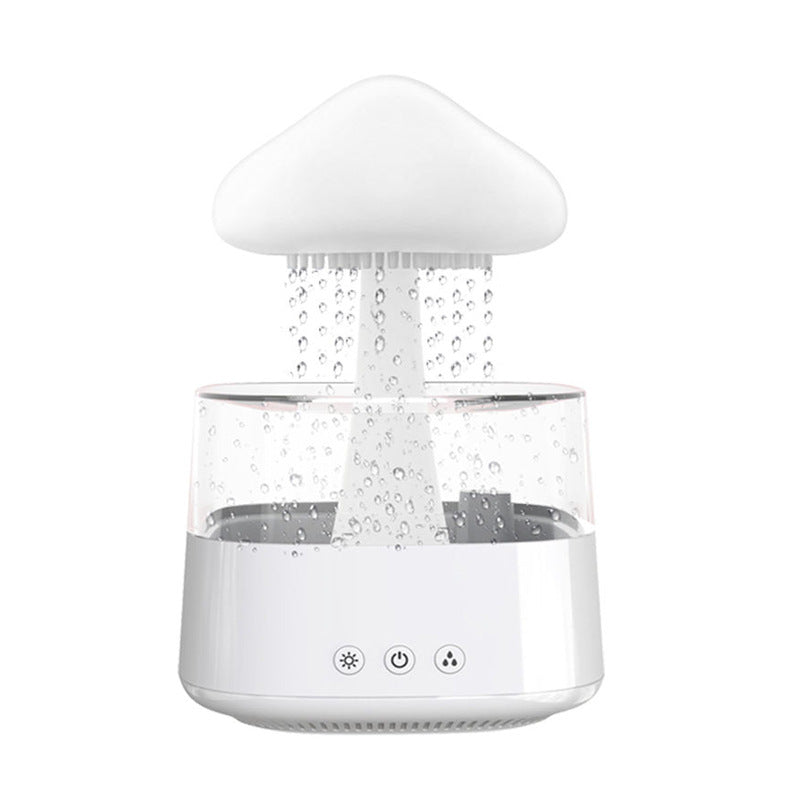 2-in-1 Desk Humidifier Rain Cloud Aromatherapy Essential Oil Zen Diffuser & Raining Cloud Night Light Mushroom Lamp - PrizQ