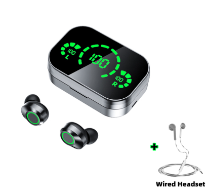 YD03 Wireless Bluetooth Headset TWS Large Screen Smart Digital Display In Ear Breathing Light - PrizQ