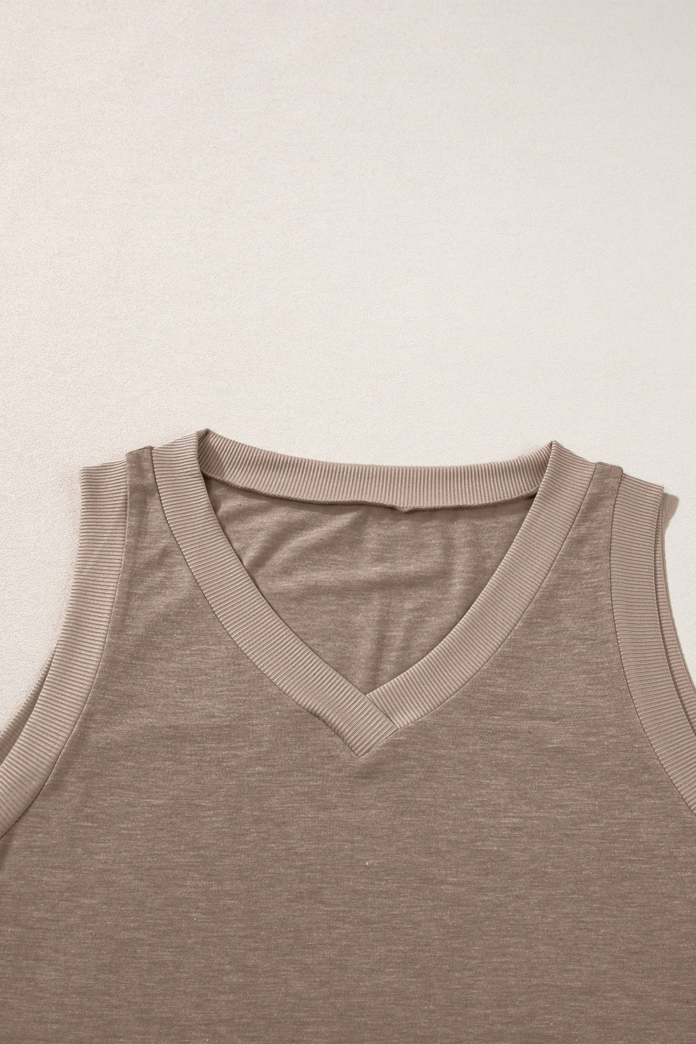 Zwarte gebreide V-hals Tanktop - PrizQ
