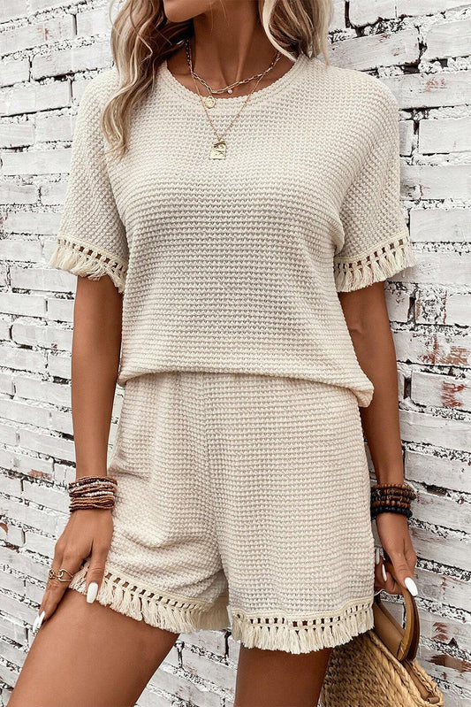 Beige kort twee-delig kledingstuk - PrizQ