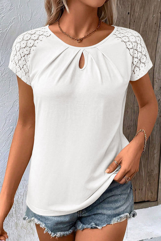 Zwarte top Lace Sleeve - PrizQ