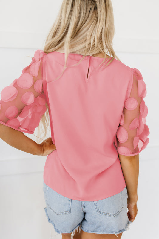 Roze mesh blouse - PrizQ
