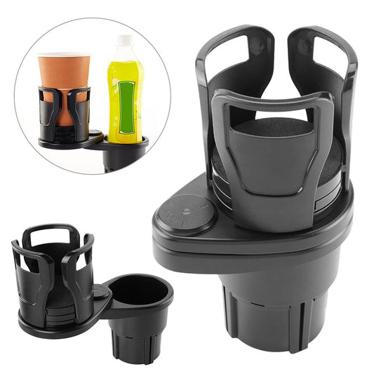 2-In-1 dubbele bekerhouder – Ruimtebesparend, 360° draaibare basis, veilige opslag - PrizQ