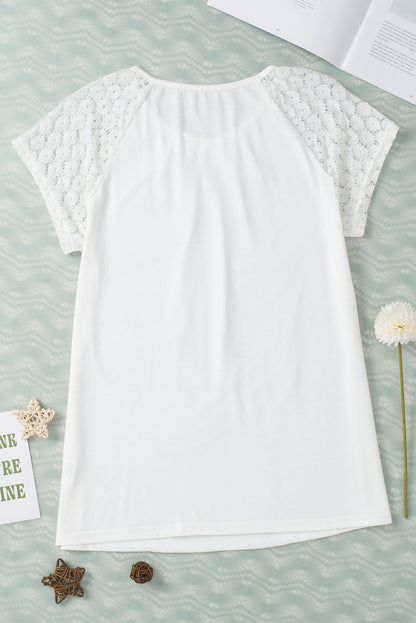 Zwarte top Lace Sleeve - PrizQ