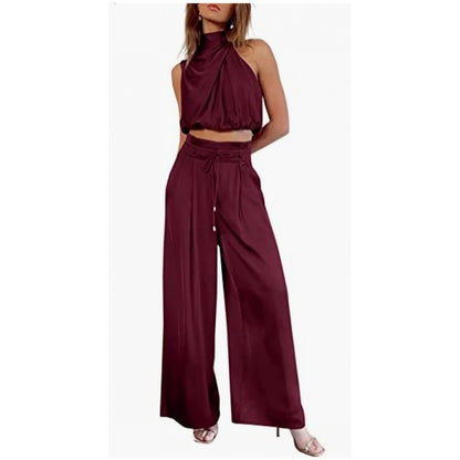 Zomerset casual  buiktopje met broek en wijde pijpen 2-delig set - PrizQ