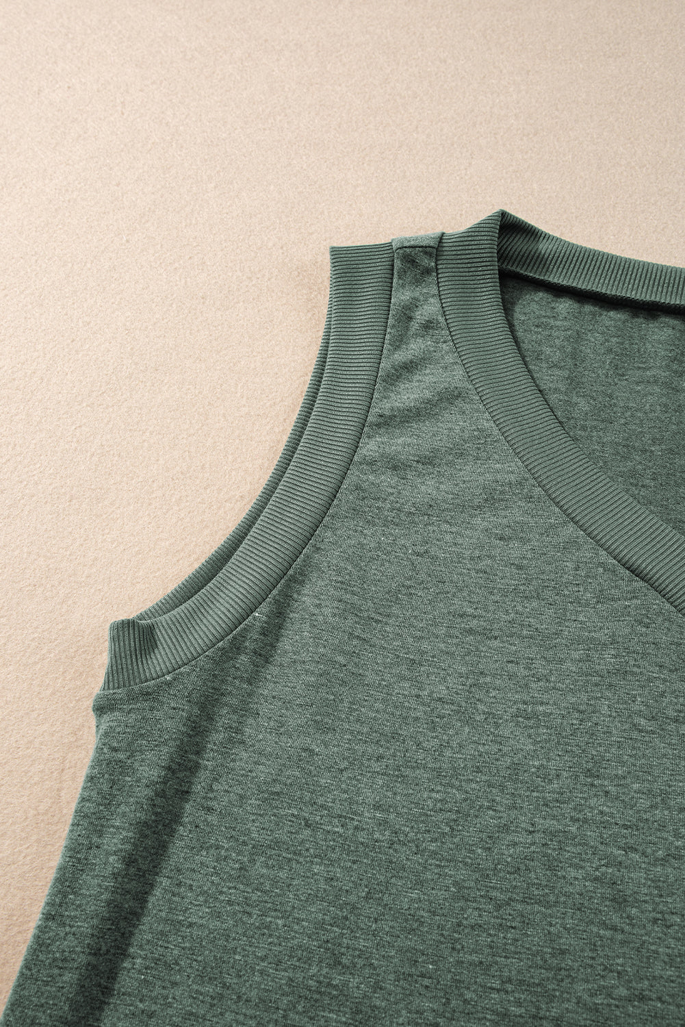 Zwarte gebreide V-hals Tanktop - PrizQ