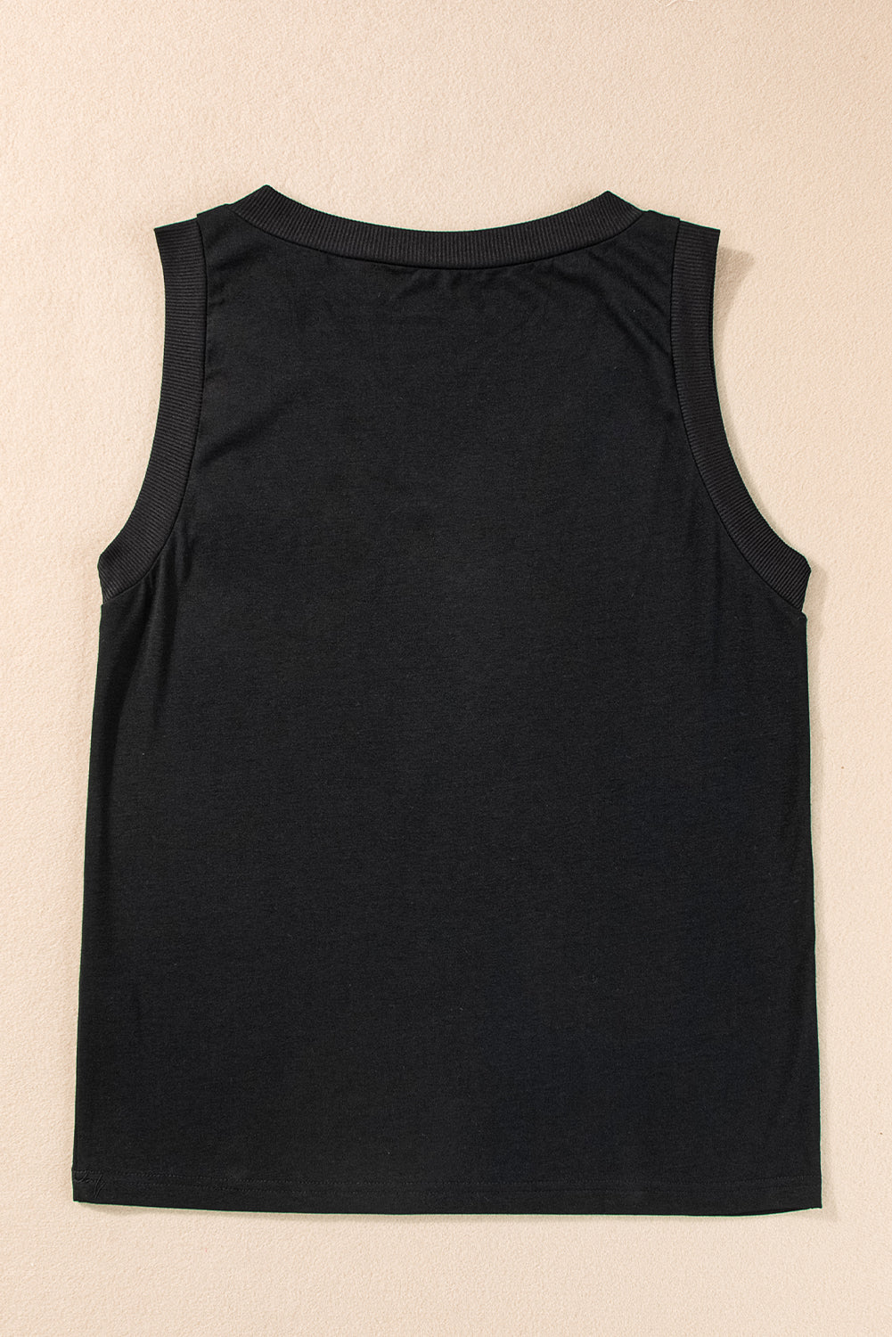 Zwarte gebreide V-hals Tanktop - PrizQ