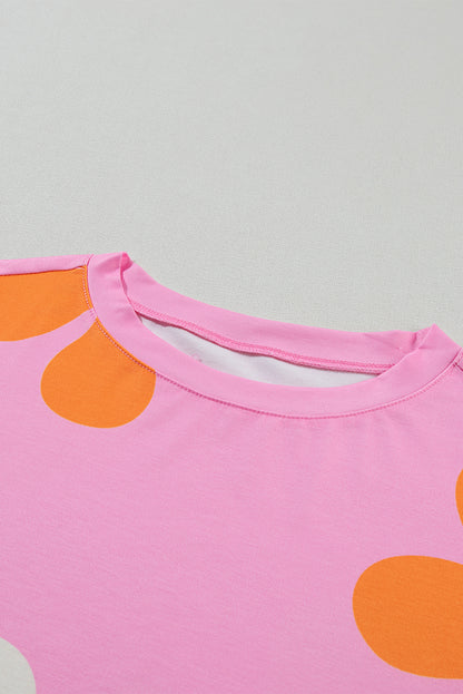 Zwarte Tee met bloemenprint - PrizQ