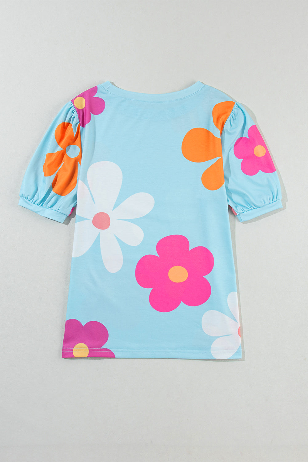 Zwarte Tee met bloemenprint - PrizQ