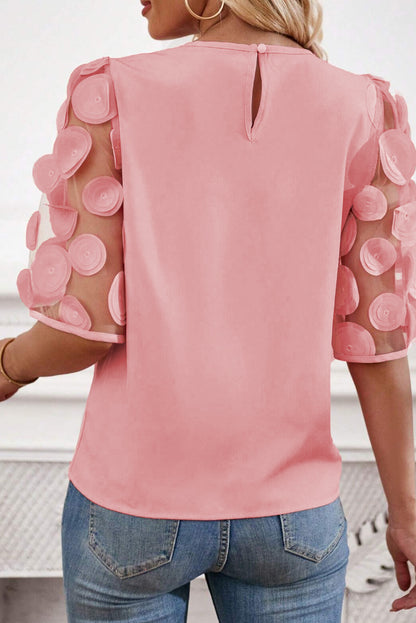 Roze mesh blouse - PrizQ
