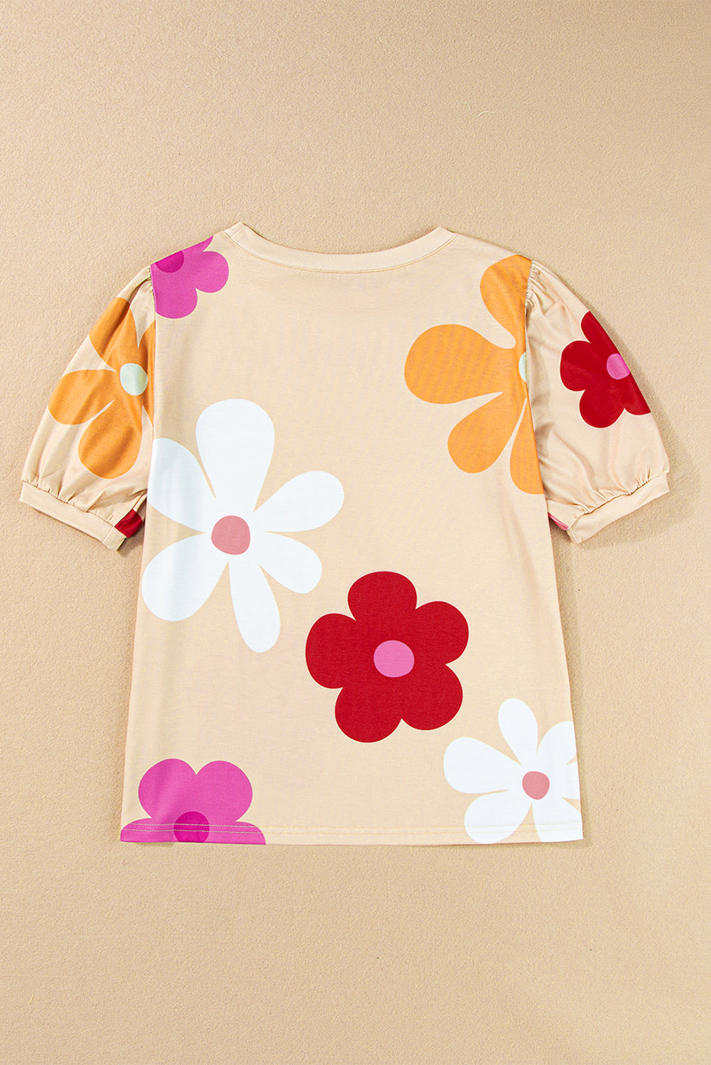 Zwarte Tee met bloemenprint - PrizQ