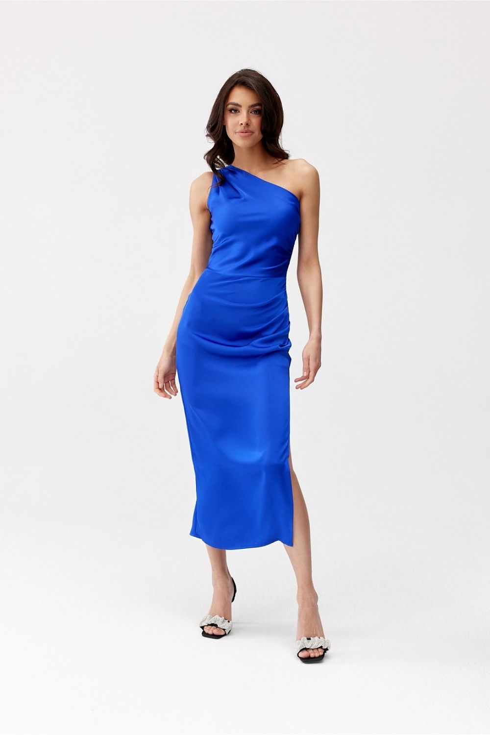 Aurora Plissé Midi Jurk | 200159 Roco Fashion