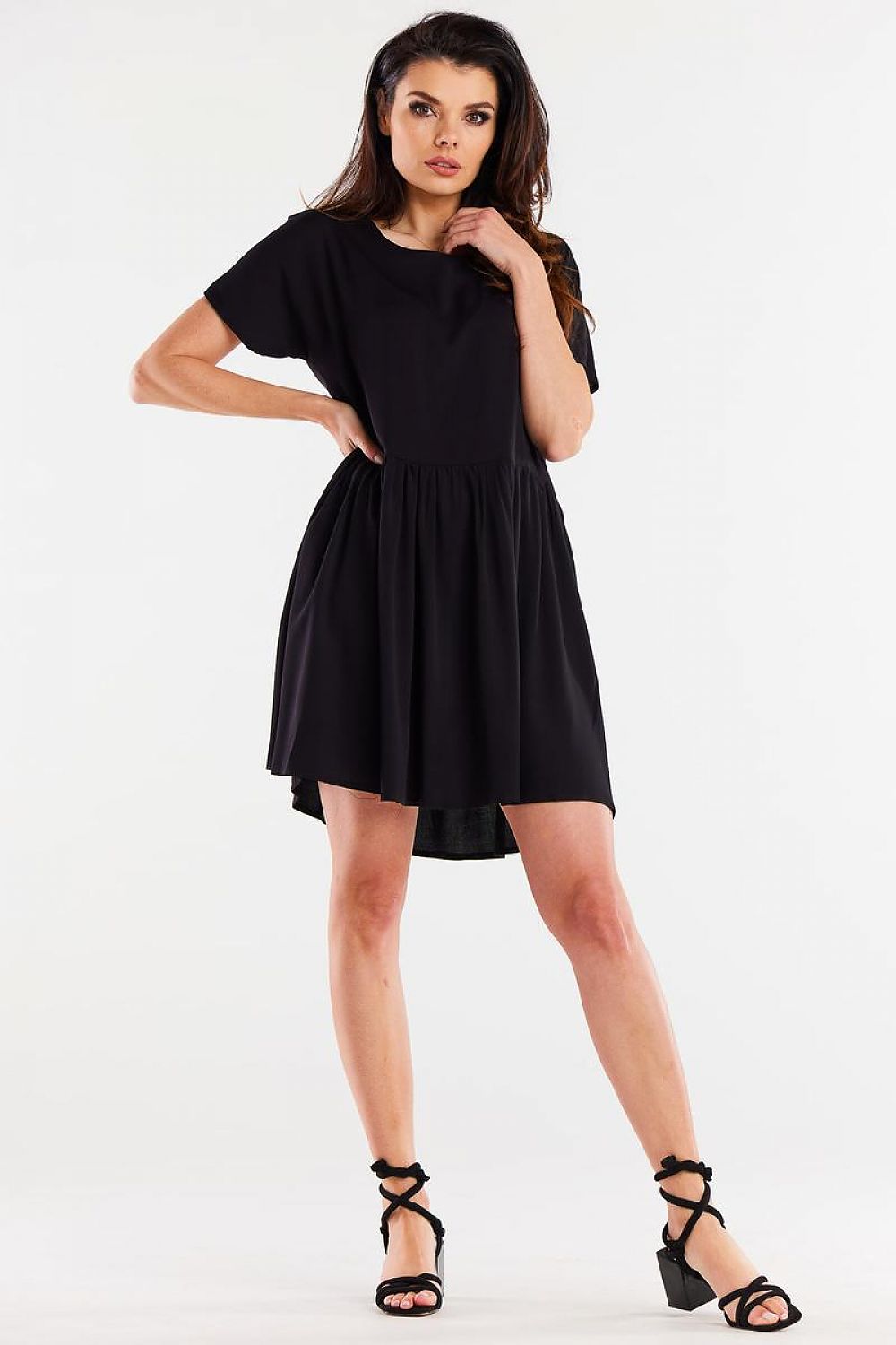 Stijlvolle Jurk met Ruches model 196610 – Perfect voor Elke Gelegenheid - PrizQ