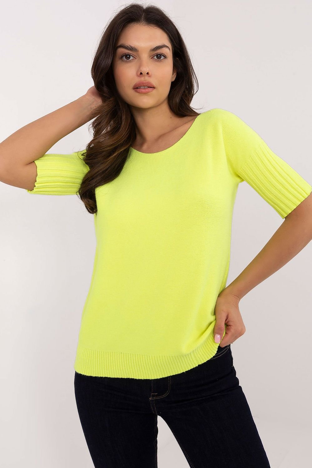 Trui met korte mouwen model 203808 Italy Moda