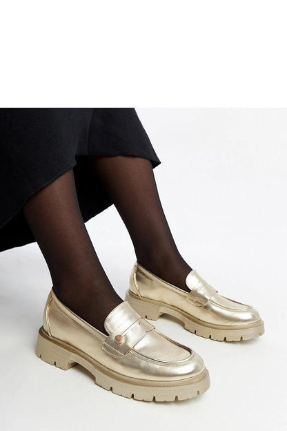 Aurora Step EcoSlides gouden mocassins dames - metallic eco-leer schoenen