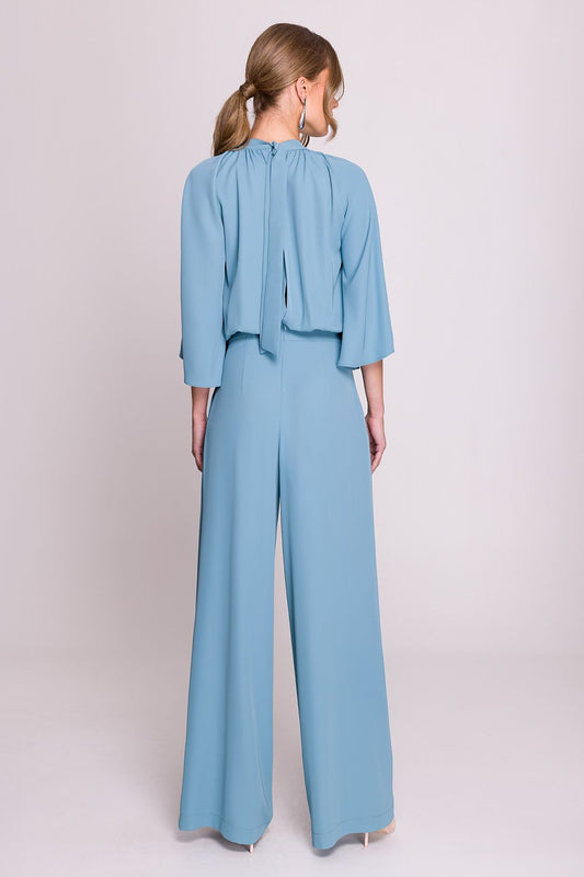 Elegante dames jumpsuit Serene Grace met kimonomouwen en wijde broekspijpen – stijlvol voor elke gelegenheid