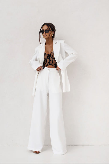 Fuchsia Royale Set elegant fuchsia damespak met blazer en pantalon