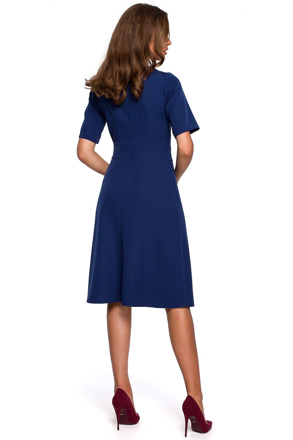 Trapezium jurk met omhullende pasvorm – elegante multi-occasion dagjurk – Stylove collectie