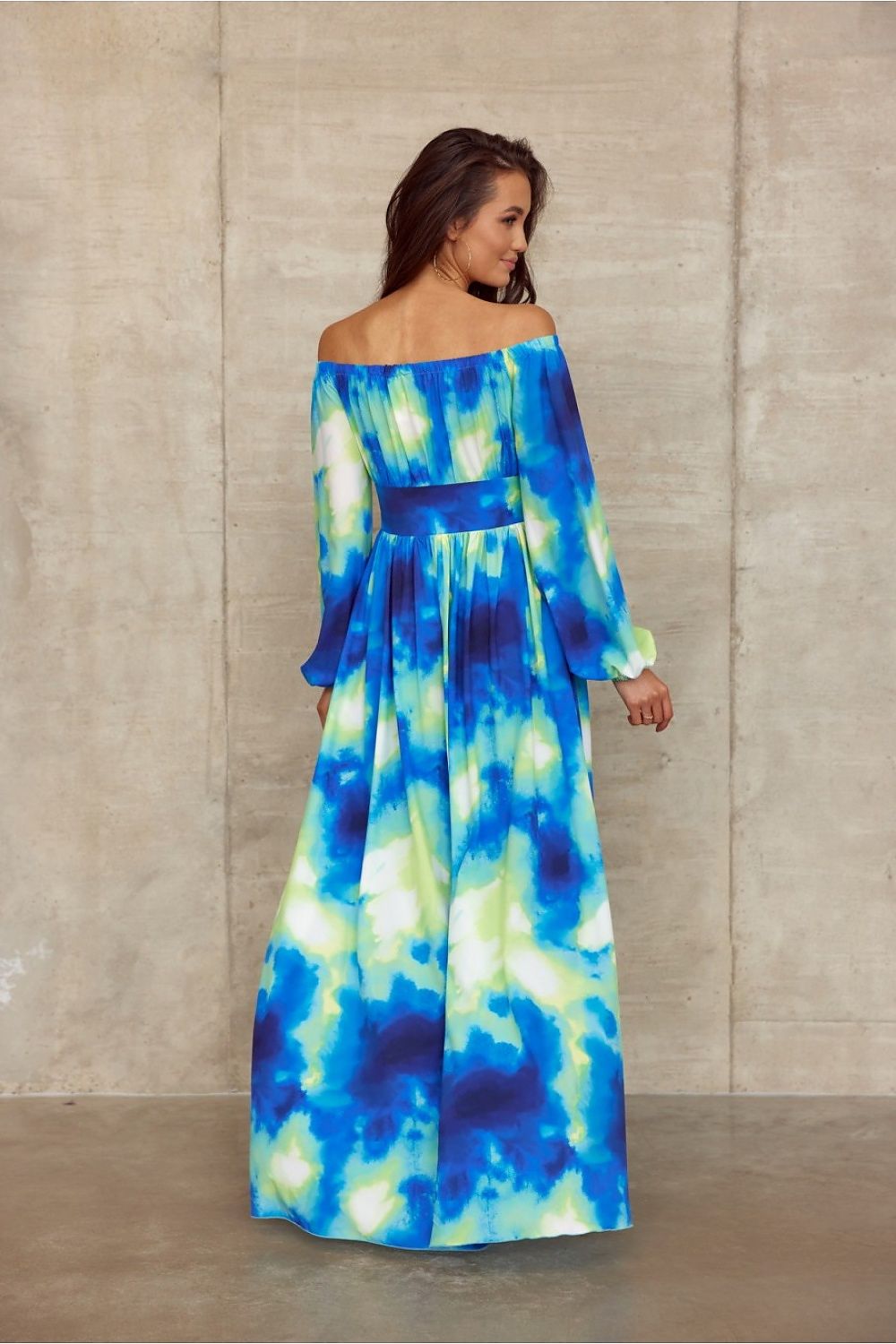 Bella Española Maxi Dress – Elegante Spaanse Jurk met Open Schouders en Split | Roco Fashion