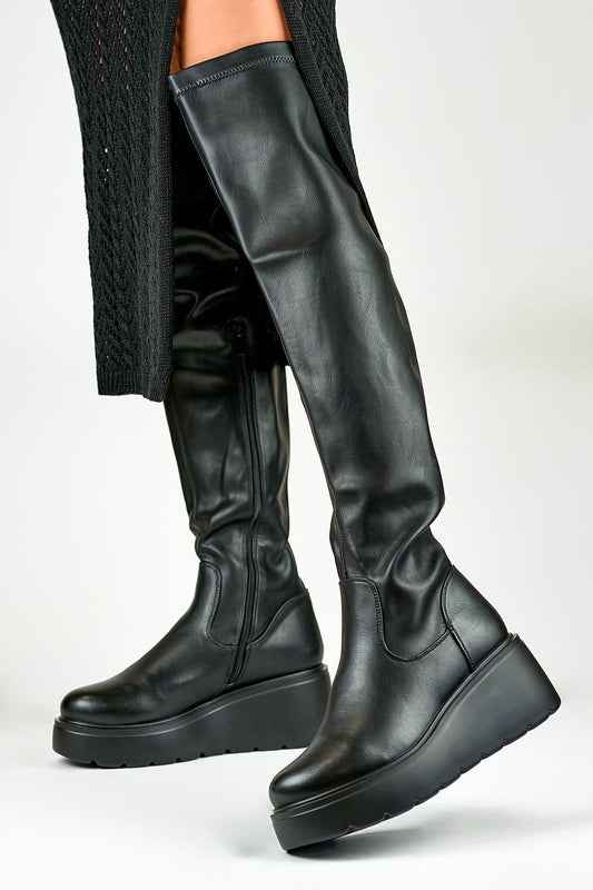 Boots with wedge heel model 186440 PRIMO