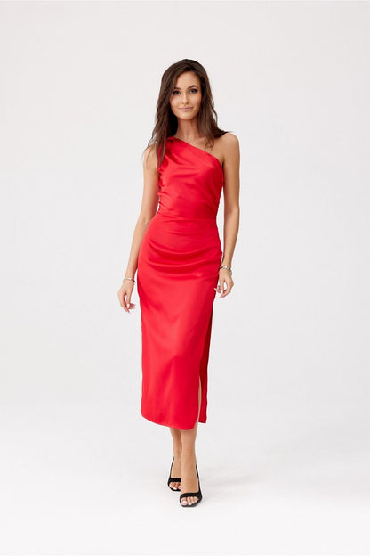 Aurora Plissé Midi Jurk | 200159 Roco Fashion