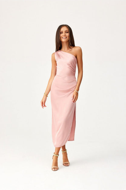 Aurora Plissé Midi Jurk | 200159 Roco Fashion