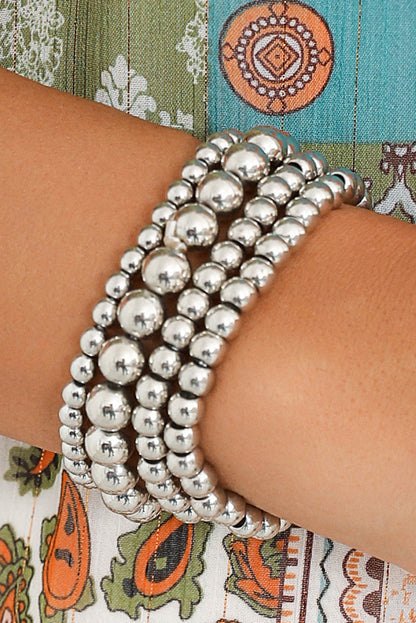 Zilverkleur kralenarmband - PrizQ