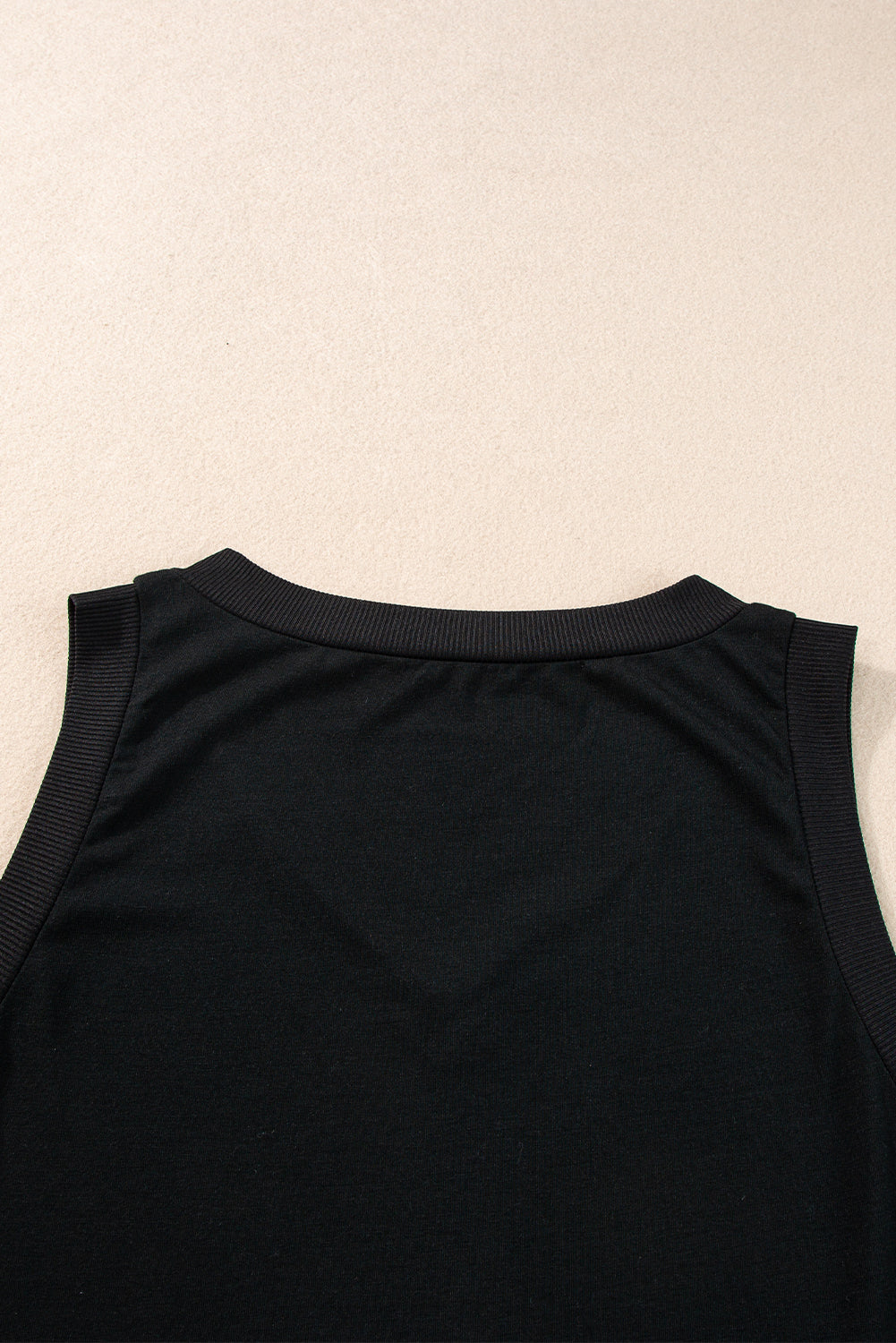 Zwarte gebreide V-hals Tanktop - PrizQ