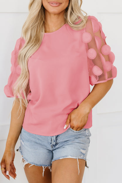 Roze mesh blouse - PrizQ