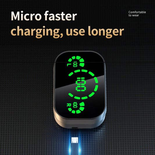 YD03 Wireless Bluetooth Headset TWS Large Screen Smart Digital Display In Ear Breathing Light - PrizQ