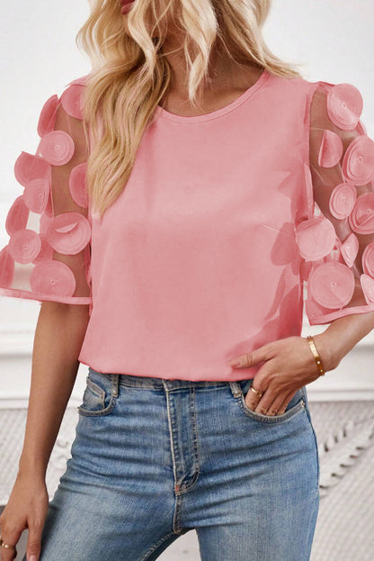 Roze mesh blouse - PrizQ