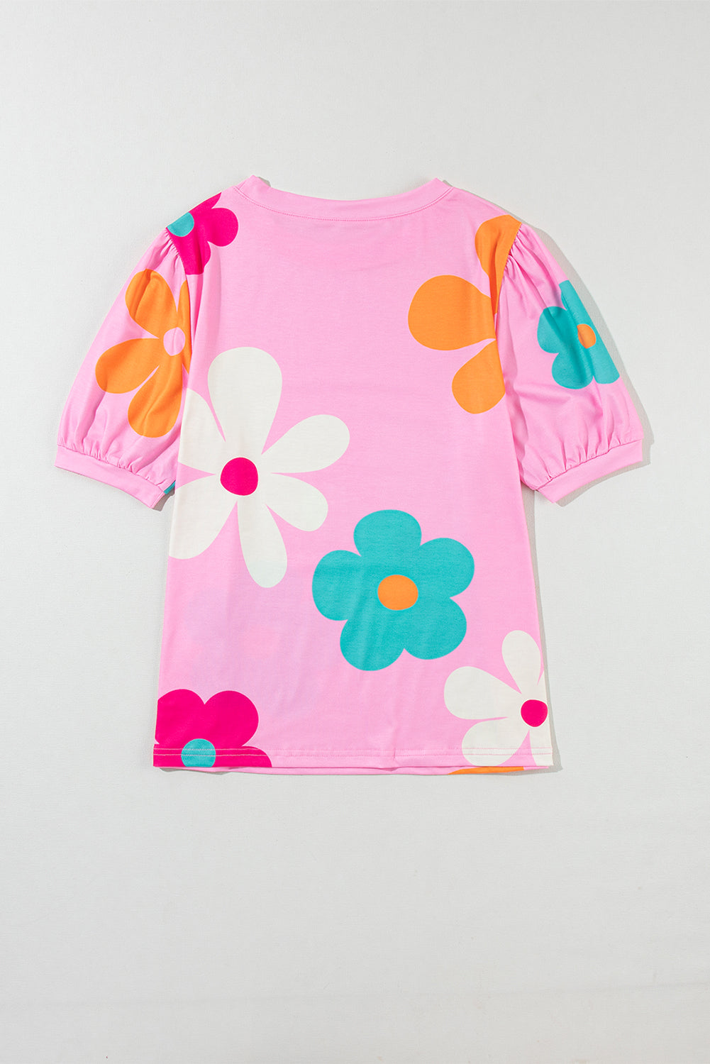 Zwarte Tee met bloemenprint - PrizQ